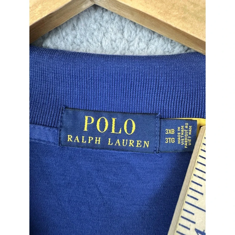 Polo Ralph Lauren Polo Shirt Mens 3XB Blue Big & Tall Pony Logo Rugby Mens